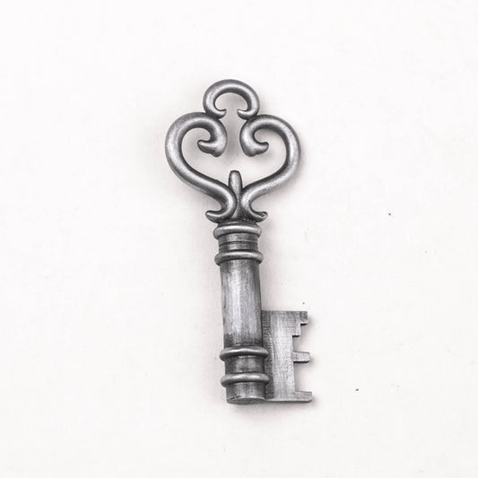 Peach Heart Pattern Key Pendant Vintage key 925 silver pendant necklace, Gothic silver necklace, key pendant, handmade personalized pendant