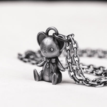 Teddy bear pendant Patch bear charms baby charm Save the planet jewelry, Polar bear cute bear pendant.
