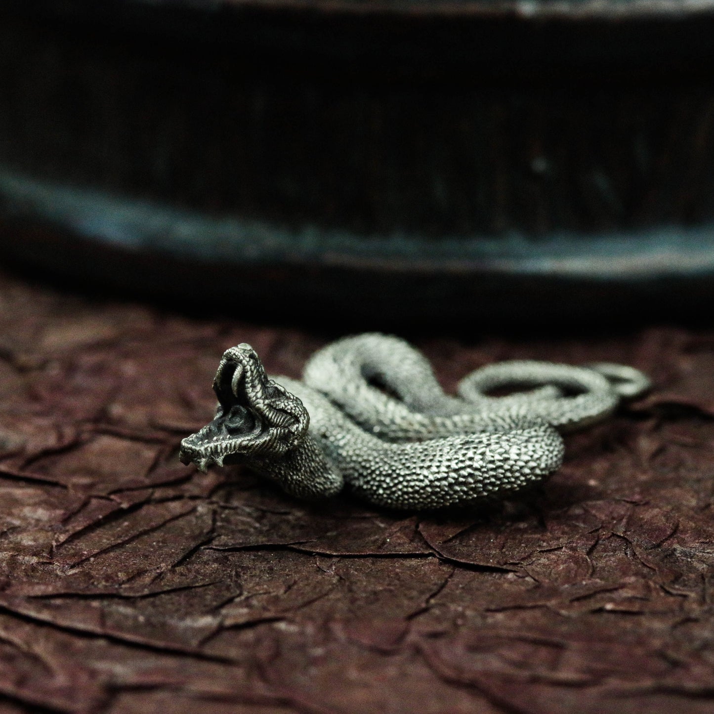 925 silver snake pendant, poisonous snake jewelry snake pendant, viper,garter snake,garden snake, coiled snake pendant